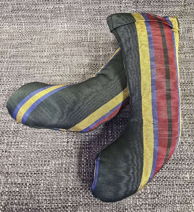 Christmas Stocking green wide  stripes